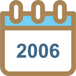 Picto d'un calendrier avec dedans l'année 2006.